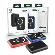 Green Lion Magnetic Suction Power Bank 5000mah - Red