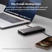 Belkin Boostcharge Plus 10000mah Portable Charger Power Bank With Integrated Lightning (mfi) & Integrated Usb-c Cables And Additional Usb-c Charging Port, Led Indicator Light - Black