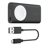 Belkin Boost Charge Portable Powerbank 2200mah With Built In Apple Watch Charger Lightweight & Compact Design, Travel-friendly, 63-hours Of Charge, Micro Usb Cable Included, Four Led Light Indicator - Black