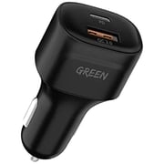 Green Lion Dual Port Car Charger Black
