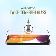 Levelo Anti-static Twice Tempered Glass Screen Protector For Iphone 12 / 12 Pro - Black