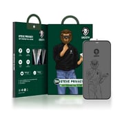 Green Lion 9h Steve Privacy Full Glass Screen Protector For Iphone 11 Pro Max - Black
