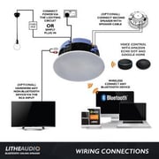 Lithe Audio 6.5 Bluetooth 5 Ip44 Rated Bathroom Ceiling Speaker (single)