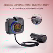 Moxedo Car Fm Transmitter Wireless Bluetooth Pd3.0 & Qc 3.0 38w Dual Ports Usb-a/usb Type-c Car Charger Hands-free Call, Noise Cancellation, Bass Booster, 7 Rgb Colors Support Sd Card Aux Input