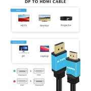 S-tek Display Port To Hdmi Cable Male To Male Dp To Hdmi For Hdtv And Monitor Cable 3mtr