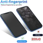 Zolo Anti-spy Anti-fingerprint Matt Privacy 9d Tempered Glass Screen Protector For Apple Iphone 13 Black