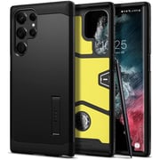 Spigen Tough Armor Designed For Samsung Galaxy S22 Ultra Case Cover (2022) With Extreme Impact Foam - Black