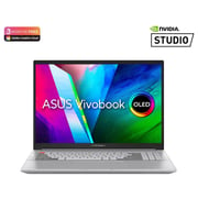 ASUS Vivobook Pro 16X OLED M7600QE-OLED0R9W Creator Laptop - Ryzen R9 3.3GHz 32GB 1TB 4GB Win11 16inch 4K OLED Meteor White English/Arabic Keyboard