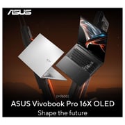 ASUS Vivobook Pro 16X OLED M7600QE-OLED0R9W Creator Laptop - Ryzen R9 3.3GHz 32GB 1TB 4GB Win11 16inch 4K OLED Meteor White English/Arabic Keyboard