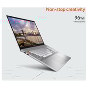 ASUS Vivobook Pro 16X OLED M7600QE-OLED0R9W Creator Laptop - Ryzen R9 3.3GHz 32GB 1TB 4GB Win11 16inch 4K OLED Meteor White English/Arabic Keyboard