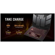 ASUS TUF A17 (2022) Gaming Laptop - AMD Ryzen 7-6800H / 17.3inch FHD / 16GB RAM / 1TB SSD / 8GB NVIDIA GeForce RTX 3070 Graphics / Windows 11 Home / English & Arabic Keyboard / Jaeger Grey / Middle East Version - [FA707RR-HX003W]