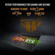 ASUS TUF A17 (2020) Gaming Laptop - AMD Ryzen 7-4800H / 17.3inch FHD / 16GB RAM / 512GB SSD / 4GB NVIDIA GeForce RTX 3050 Graphics / Windows 11 Home / English & Arabic Keyboard / Eclipse Grey / Middle East Version - [FA706IC-HX1137T]