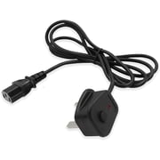 S-tek [1.8-meter/ 6-feet] Power Cord Wtih Power Off And On Button, Desktop Power Cable With Pure Copper Wire, 3 Pin Connector, For Computers, Tvs, Monitors, & More