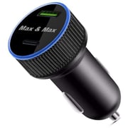 Max & Max Dual Port Fast Car Charger Black