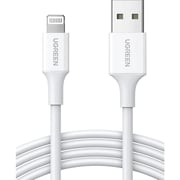 UGREEN USB-A to Lightning Cable, 2m, MFi Certified, 2.4A Fast Charging, Data Sync – White