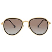 Modo Mstors Blkgd Aviator Gold Titanium Full Frame Sunglasses For Men ( Brown Lens )