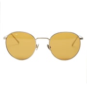 Lacoste L202spc 718 Round Gold Fullrim Sunglassesfor Unisex (yellow Lens)
