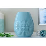 Dolomite Vase W/texture Light Blue D22x26cm