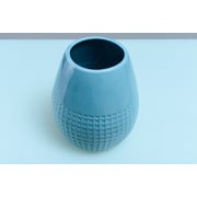 Dolomite Vase W/texture Light Blue D22x26cm
