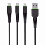 Digitplus 3 In 1 USB Cable 1.2m Black