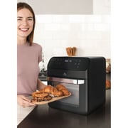 evvoli Air fryer 12 Litre, 8 Preset Programs, Oven Multi-functions, Digital Control Panel Display 1850W - EVKA-AO1212B Black