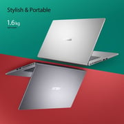 Asus Laptop - 11th Gen Core i3 3GHz 4GB 512GB Win11 14inch FHD Silver English/Arabic Keyboard X415EA EB584W (2022) Middle East Version