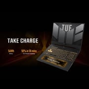 ASUS TUF F15 (2022) Gaming Laptop - 12th Gen / Intel Core i7-12700H / 15.6inch FHD / 16GB RAM / 512GB SSD / 4GB NVIDIA GeForce RTX 3050 Ti Graphics / Windows 11 Home / English & Arabic Keyboard / Grey / Middle East Version - [FX507ZE-HN031W]