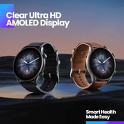 Amazfit A2040 GTR 3 Pro Smart Watch Brown Leather Demo