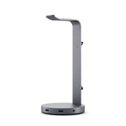 Satechi Aluminum Headphone Stand Hub 3x USB-A Ports & 3.5mm Aux Port - Space Grey