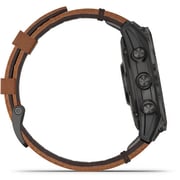 Garmin 010-02582-30 Epix Gen 2 Sapphire Smart Watch with Chestnut Leather Band Black Titanium