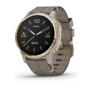 Garmin Fenix 6s Sapphire Edition 42mm Light gold-tone with shale grey leather band