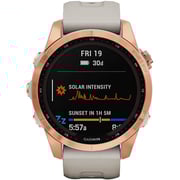Garmin 010-02539-11 Fenix 7S Solar Smart Watch Rose Gold/Light Sand
