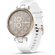 Garmin 010-02384-10 Lily Sport Smart Watch With Silicone Band White