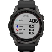 Garmin 0100253925 Fenix 7S Sapphire Solar Smart Watch 42mm Carbon Grey DLC Titanium With Black Band
