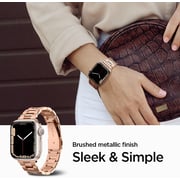 Spigen Modern Fit designed for Apple Watch Band Series 8/7 (41mm), Series SE2/6/SE/5/4 (40mm) and Series 3/2/1 (38mm) Stainless Steel Metal Strap - Rose Gold