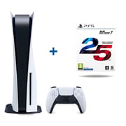 Sony PlayStation 5 Console (CD Version) White - Middle East Version + PS5 Gran Turismo 7 25th Anniversary Edition Game