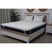 Pan Emirates Latex Polyester Mattress Topper White 200x200x5cm