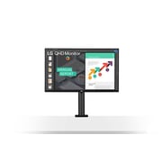 LG Monitor 27inch QHD (2560 X 1440) IPS With Ergo Stand, HDR 10 Compatibility, USB Type-c Connectivity, Black - 27QN880-B