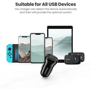 Ugreen Dual USB Car Charger Black
