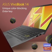 ASUS Vivobook 14 Slim Laptop - 11th Gen Core i7 2.8GHz 16GB 1TB 2GB 14inch FHD Win11Home Black English/Arabic Keyboard K413EQ-EB572W