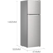 Chiq 218 Liter Refrigerator Double Door Direct Cool Silver Model Ctm218dsk -1 Years Full & 5 Years Compressor Warranty