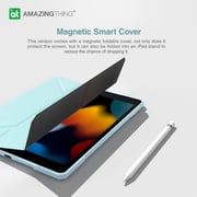 Amazing Thing Titan Pro Designed For Ipad 10.2 Inch Case - Ipad 9th Generation Case Cover (2021) / Ipad 8th Gen Case (2020) / Ipad 7th Gen Case (2019) With Pencil Storage Slot - Blue
