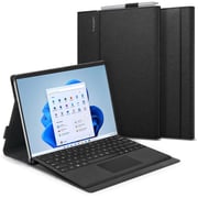 Spigen Stand Folio designed for Microsoft Surface Pro 9 / Surface Pro 8 case cover with Pen Holder (2022/2021) - Black