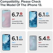 Spigen Glastr Ez Fit [2 Pack] Antiblue Designed For Iphone 13 And Iphone 13 Pro Screen Protector (6.1 Inch) Premium Tempered Glass With Auto Align Technology - [anti Blue Light]