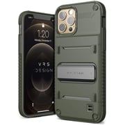 Vrs Design Quick Stand Designed For Iphone 12 Case And Iphone 12 Pro Case Cover (6.1 Inch) With Kickstand - Green