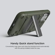 Vrs Design Quick Stand Designed For Iphone 12 Case And Iphone 12 Pro Case Cover (6.1 Inch) With Kickstand - Green
