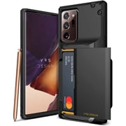 Vrs Design Damda Glide Pro Designed For Samsung Galaxy Note 20 Ultra Case Cover Wallet [semi Automatic] Slider Credit Card Holder Slot [3-4 Cards] - Black