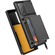 Vrs Design Damda Glide Pro Designed For Samsung Galaxy Note 20 Ultra Case Cover Wallet [semi Automatic] Slider Credit Card Holder Slot [3-4 Cards] - Black