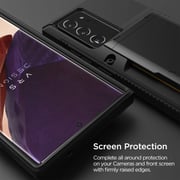 Vrs Design Damda Glide Pro Designed For Samsung Galaxy Note 20 Ultra Case Cover Wallet [semi Automatic] Slider Credit Card Holder Slot [3-4 Cards] - Black