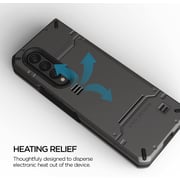 Vrs Design Hard Drop Pro [heat Dispersion Vents] Designed For Samsung Galaxy Z Fold 3 5g Case Cover (2021) - Metal Black (dark Silver)